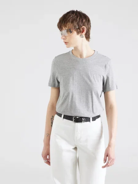 VERO MODA Tričko PAULINA melírovaná sivá