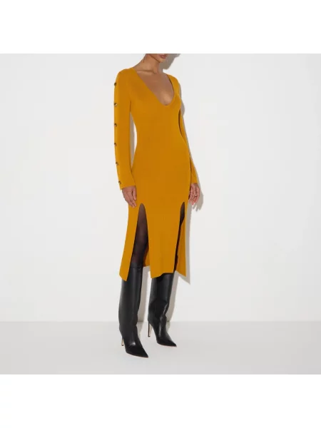 Sukienka midi Elisabetta Franchi żółta