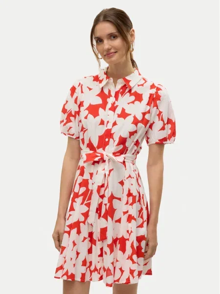 Vero Moda Košeľové šaty Dicthe červená