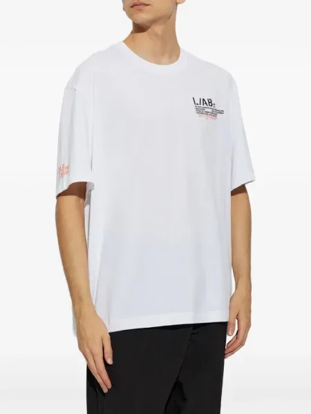 Tricou L/ab C/o Off-white cu imagine alb