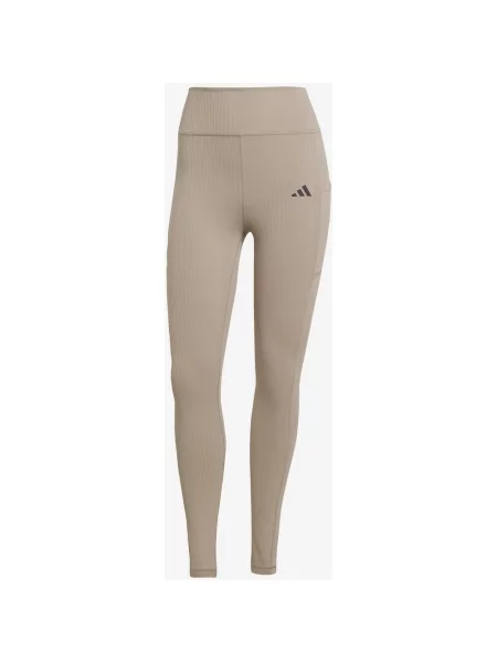 Legginsy długie Adidas Optime Rib XS brązowe