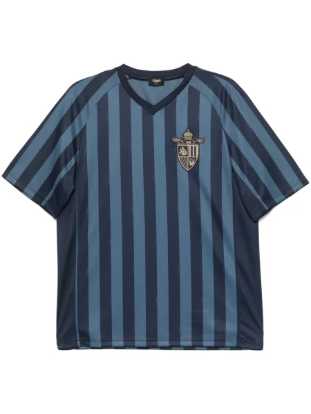 Tricou Fendi cu dungi albastru