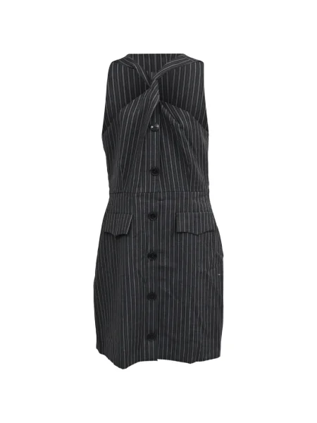 Rochie mini Ganni din jacard de costum gri