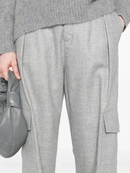 Pantaloni cargo Aspesi plisate gri