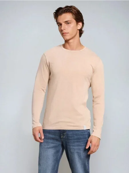 Sinsay tričko Basic hnědá