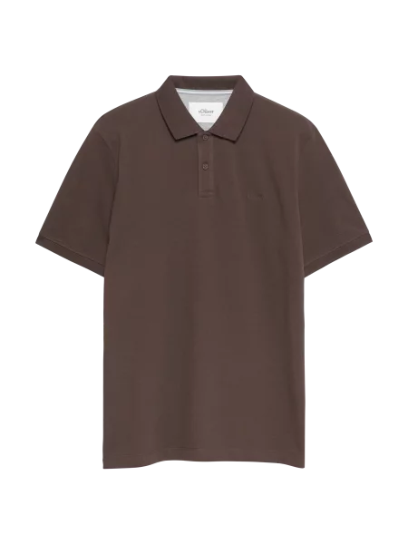 Koszulka polo piqué brązowa