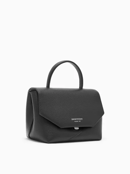 Кожаная сумка Emporio Armani черная