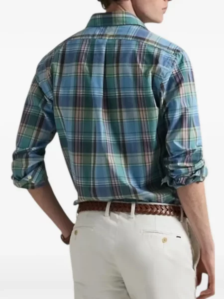 Ριγέ κορδόνι περίσφιξης πιτζάμας Polo Ralph Lauren με κέντημα μπλε