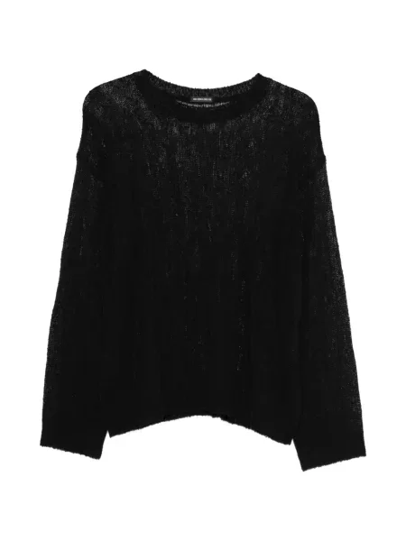 Pulover Ann Demeulemeester cu decolteu rotund negru