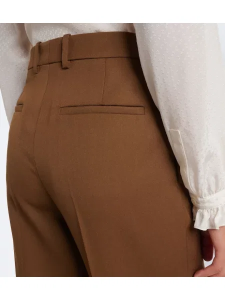 Pantaloni Chloé de lână bej
