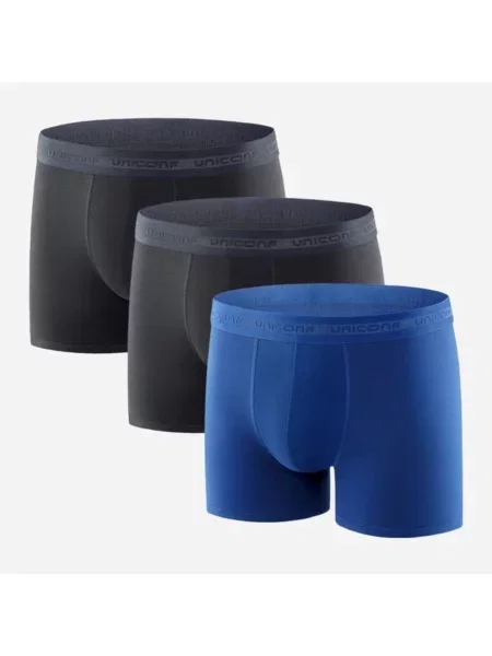 Набір трусів Uniconf синій/чорний бавовна/еластан чорний