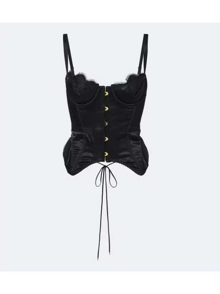 Top Maria Lucia Hohan din satin negru