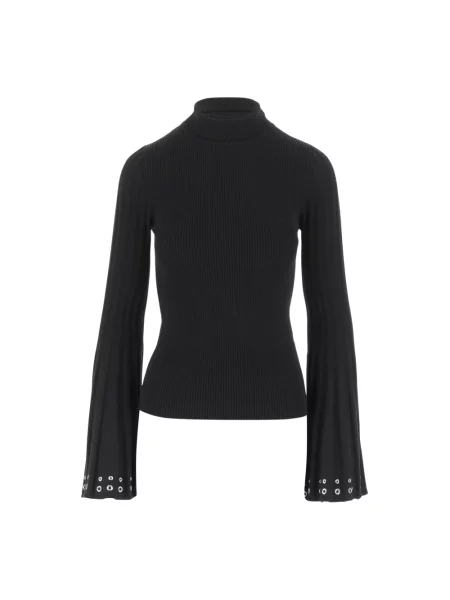 Sweter Blumarine z wysokim kołnierzem czarny