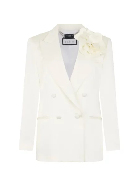 Sacou Philipp Plein cu model floral cu două rânduri de nasturi