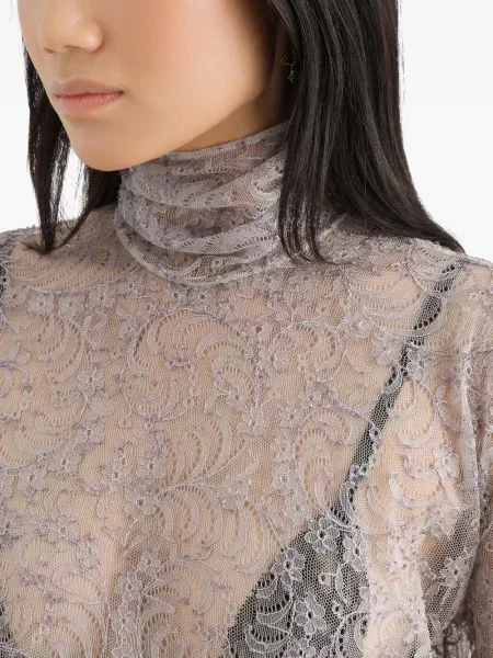Top Dolce & Gabbana s čipkom siva