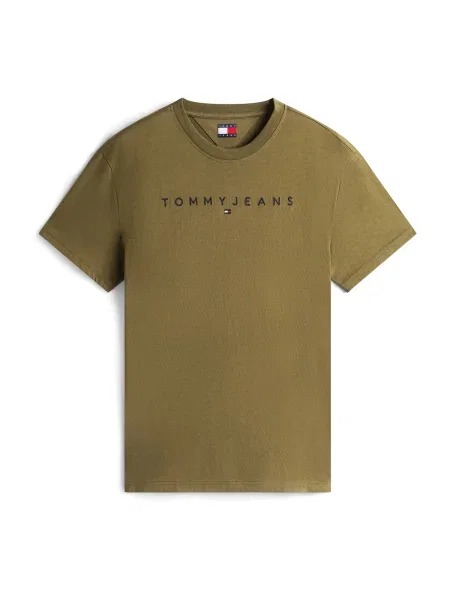 Tommy Jeans Majica mornarska / oliva črna