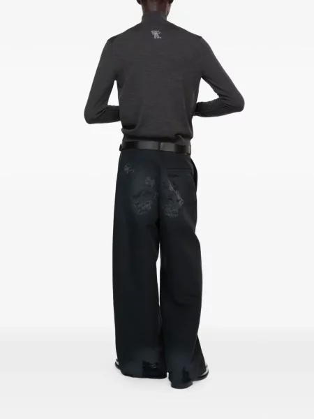 Pantaloni Acne Studios zdrențuiți negru