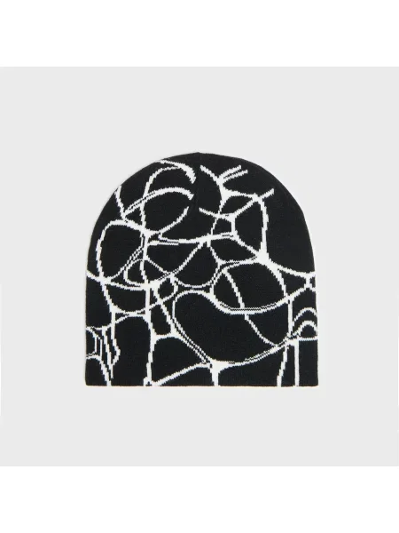 Cropp Шапка beanie з принтом чорний