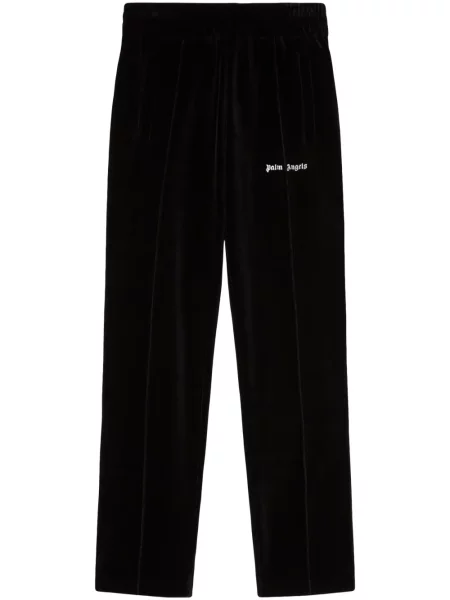 Pantaloni Palm Angels de catifea cu imagine negru