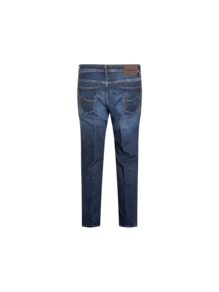 Jacob Cohen Chinosy Bobby O Kroju Slim Fit blau niebieskie