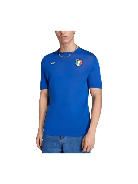 Adidas Sweter Z Dzianiny Italien blau niebieski