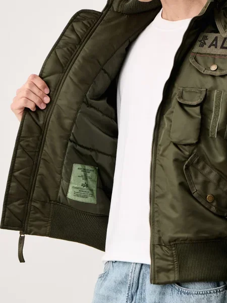 Alpha Industries bomber dzseki férfi Aviation Jackets Deflector zöld