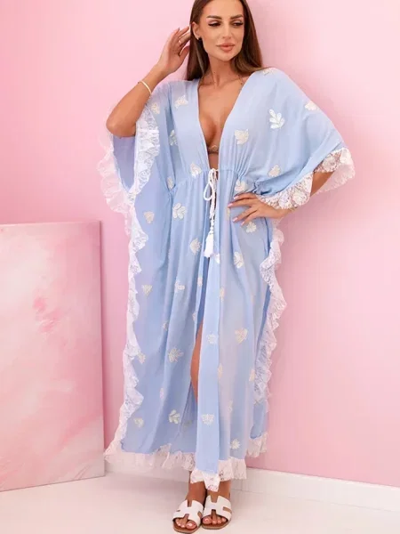 Rochie Kesi Włoski boho din dantelă albastru