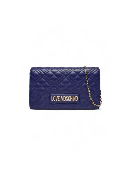 Torebka crossbody Love Moschino pikowana niebieska