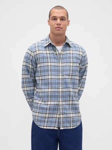Cămașă Gap de flanelă negru