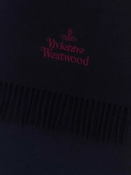 Fular Vivienne Westwood cu broderie albastru