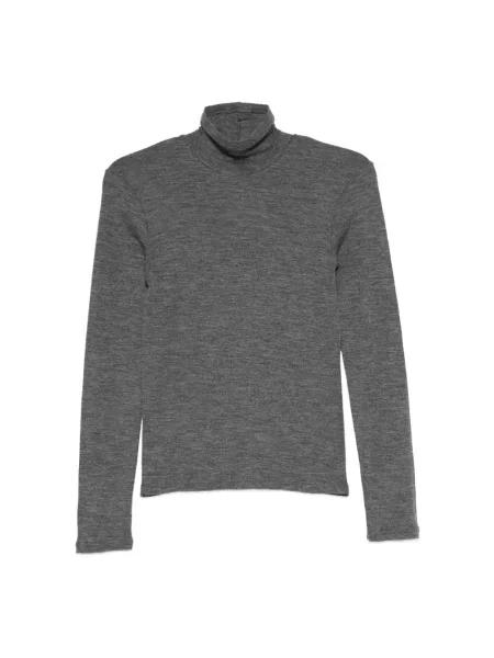 Sweter z golfem Forte Forte wełniany szary