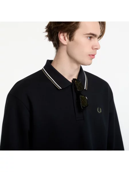 Bluza Fred Perry z kołnierzem czarna