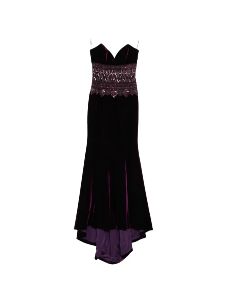 Rochie Saiid Kobeisy cu broderie de costum violet