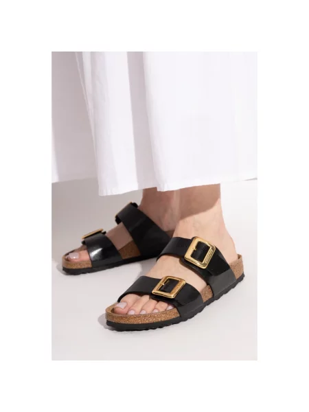 Klapki Birkenstock na sprzączkę czarne