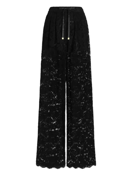 Pantaloni Dolce & Gabbana din dantelă negru