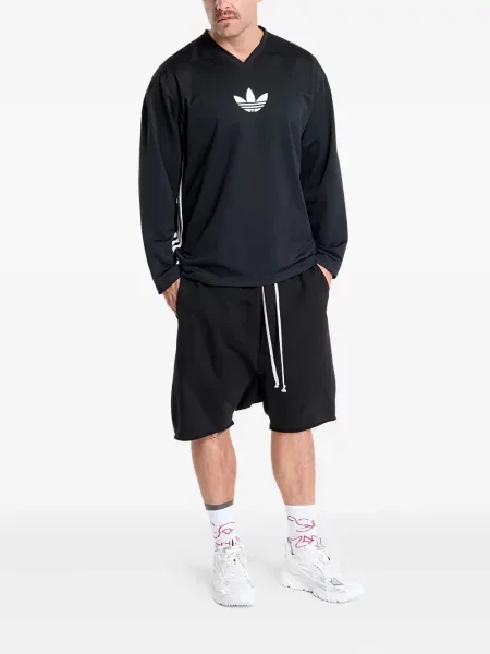 Бягане тениска Adidas с леопардов принт от джърси черно