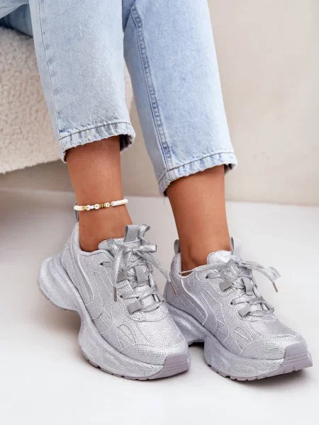 Křišťálové tenisky Boto stříbrné