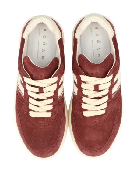 Fűzős csíkos csipkés sneaker Hogan piros