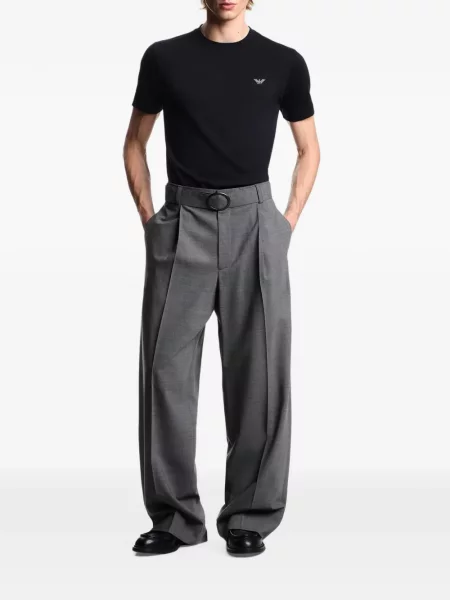 Póló Emporio Armani autogrammal kék
