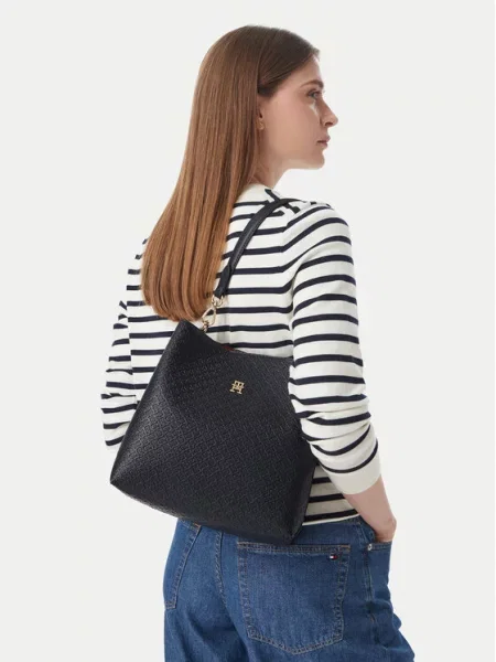 TOMMY HILFIGER Torba za na rame MONO morsko plava