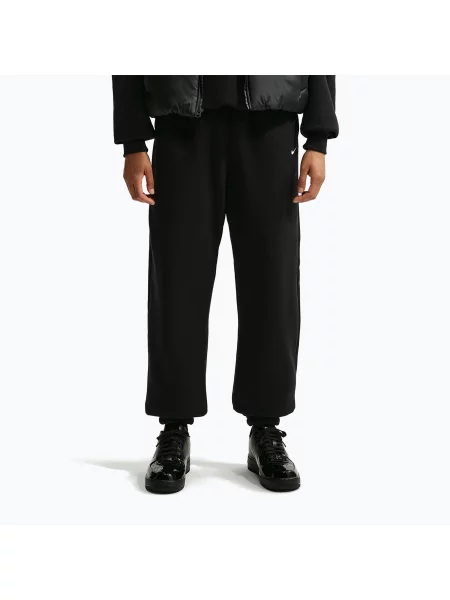 Női nadrág Nike Studio Fleece Medium Weight total black/sail. Méret: XL fekete
