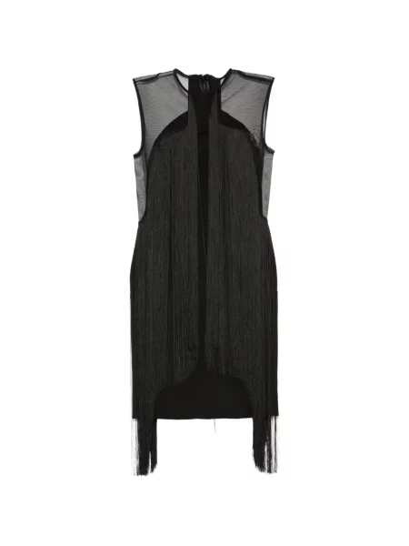 Rochie mini Alessandro Legora cu franjuri plasă negru