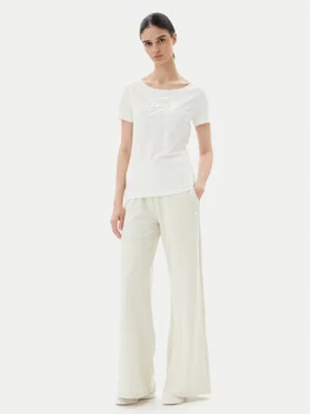 Emporio Armani Teplákové kalhoty Wide Leg béžová