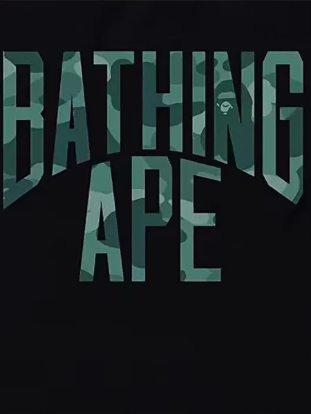 Majica A Bathing Ape® s autogramom crna