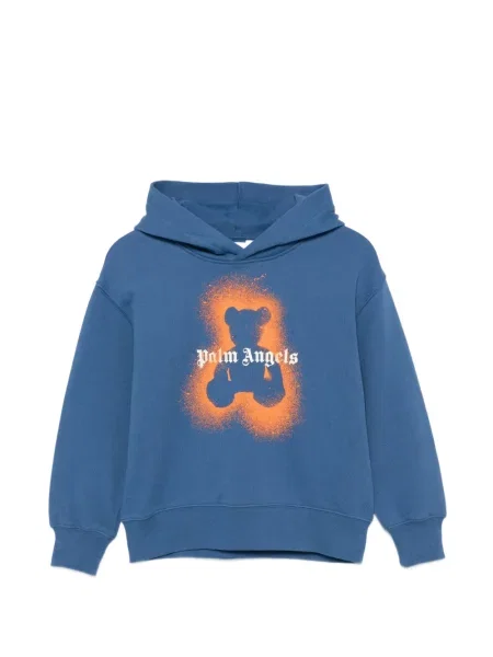 Bluza z kapturem dziecięca Palm Angels niebieska