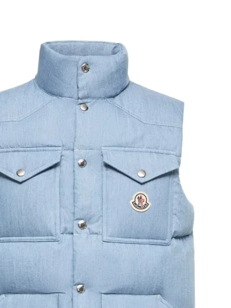 Vestă Moncler cu autograf albastru
