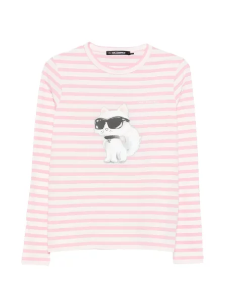 Tricou Karl Lagerfeld cu imagine roz