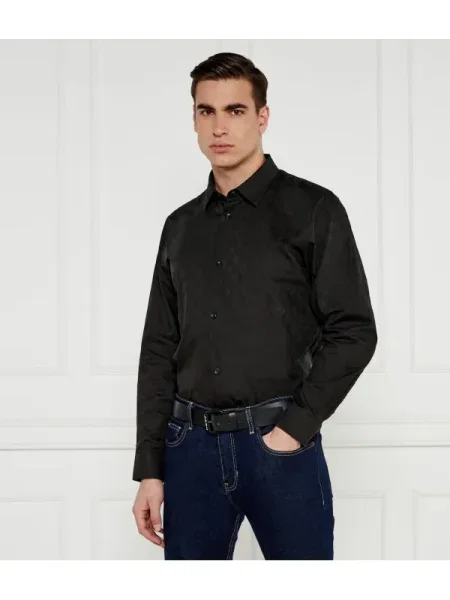 Armani Exchange Cămașă | Regular Fit negru