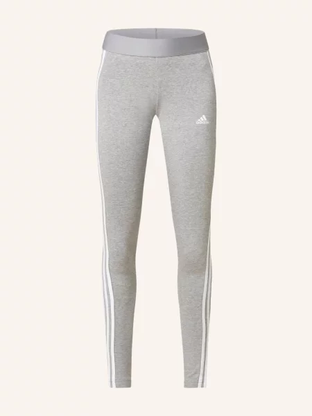 Adidas Legíny Loungewear Essentials šedá bílá