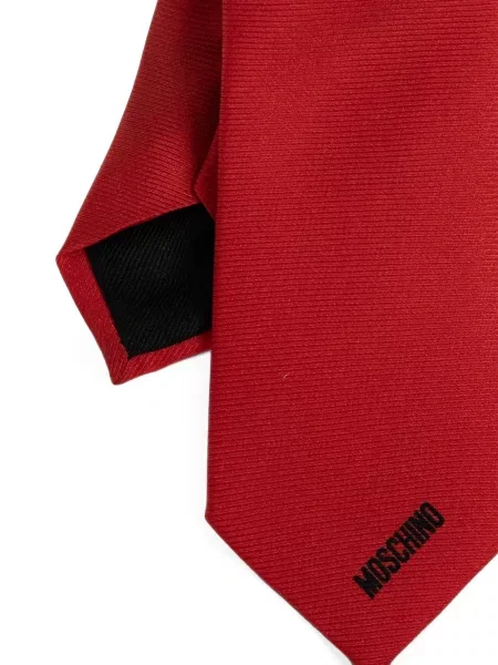 Cravată Moschino cu broderie roșu